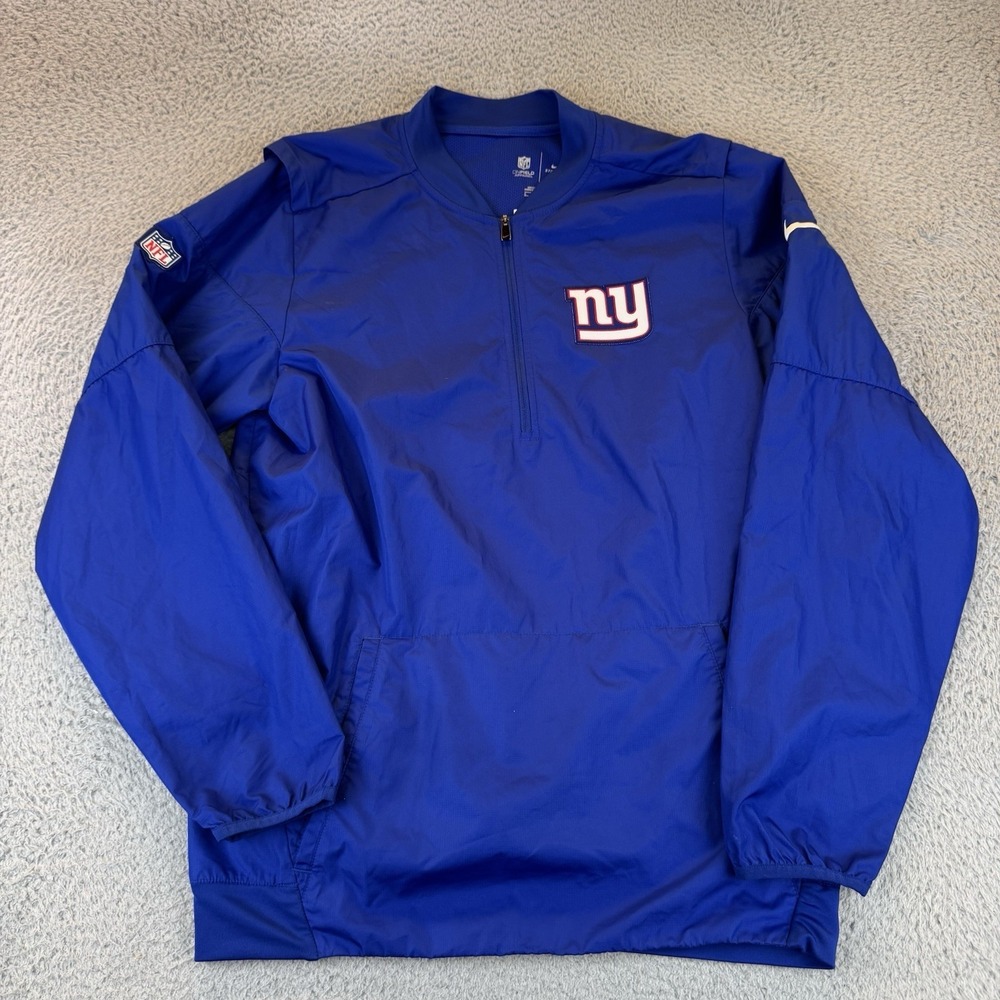 Nike New York‎ Giants Dri Fit On Field 1/4 Zip Pullover Men's S Blue Team Issued